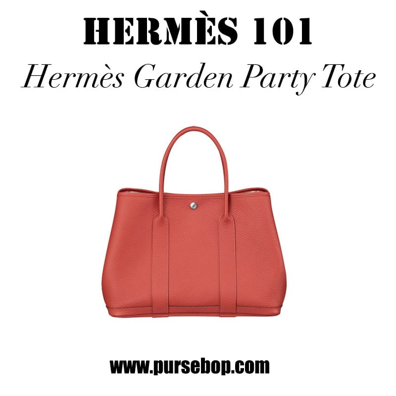 hermes garden party leather type