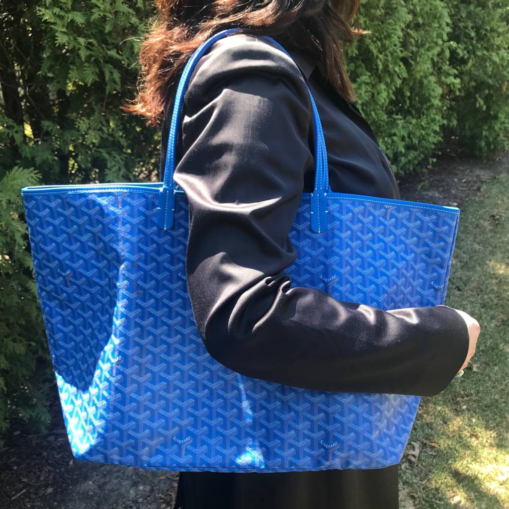 goyard saint louis tote GM blue